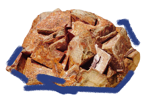 Полевой шпат. Название — от нем. Feldt — «пашня», «поле» и Spath — «брусок». Был так назван из-за частых находок кристаллов минерала в виде «брусков» на пашнях. Источник: Dave Dyet / Wikipedia