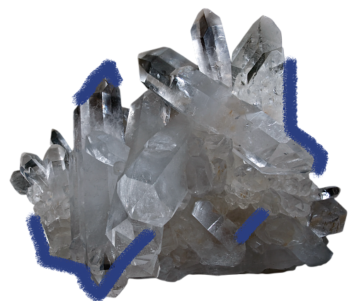 Друза кварца. Слово «кварц» произошло от немецкого слова Quarz, происходящего от средневерхненемецкого twarc, что значит «твердый».  Источник: Didier Descouens / Wikipedia